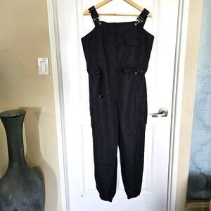 Black Adjustable Lightweight Overalls Sz XL